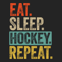 Eat Sleep Hockey Repeat Retro Vintage Gift 3/4 Sleeve Shirt | Artistshot