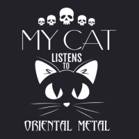 My Cat Listens To Oriental Metal Tee Unisex Sherpa-lined Denim Jacket | Artistshot