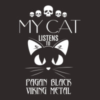 My Cat Listens To Pagan Black Viking Metal Tee Racerback Tank | Artistshot