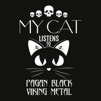 My Cat Listens To Pagan Black Viking Metal Tee Scorecard Crop Tee | Artistshot