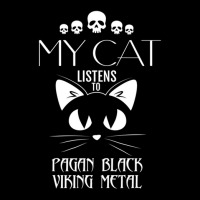 My Cat Listens To Pagan Black Viking Metal Tee Cropped Sweater | Artistshot