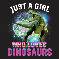 Dinosaurs Lover Just A Girl Who Loves Dinosaurs Cute Stars T-shirt | Artistshot