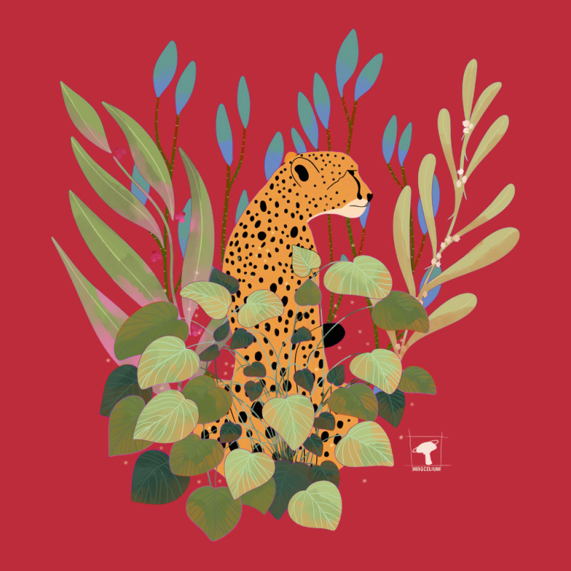 Theres A Cheetah In My Plants Red Pocket T-shirt | Artistshot