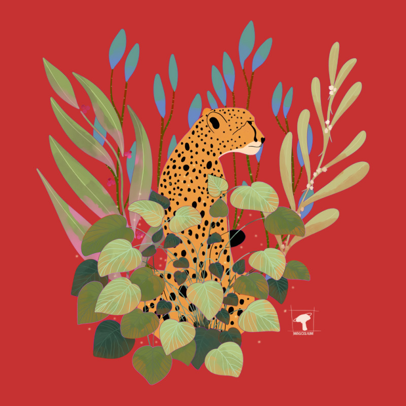 Theres A Cheetah In My Plants Red V-neck Tee | Artistshot