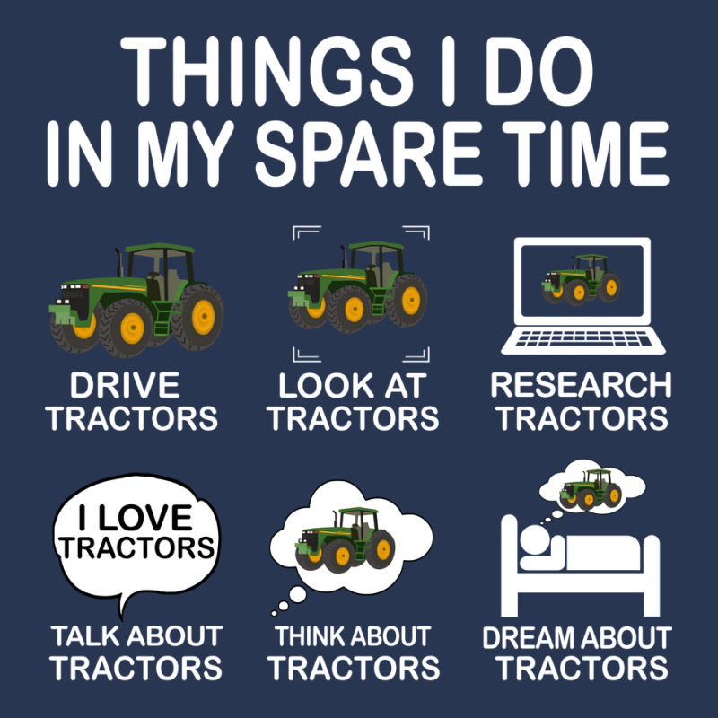 Things I Do In My Spare Time Tractor Nature Men Denim Jacket | Artistshot