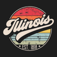 Limited Edition Retro Illinois Home State Il Cool 70s Style Sunset Classic T-shirt | Artistshot