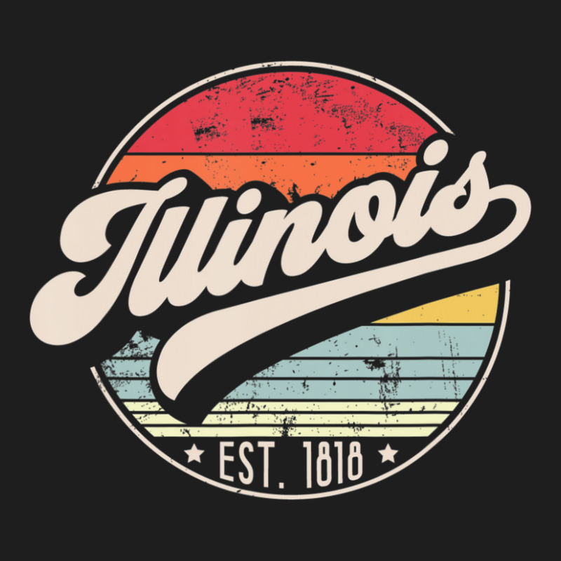 Limited Edition Retro Illinois Home State Il Cool 70s Style Sunset Classic T-shirt by haodinhvan1 | Artistshot