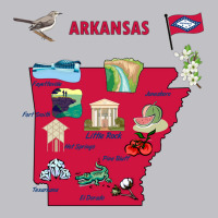 Tourist Attractions Map Of Arkansas State Usa Major Cities  Music Pocket T-shirt | Artistshot