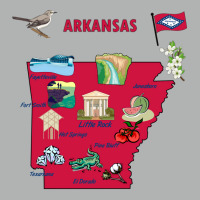 Tourist Attractions Map Of Arkansas State Usa Major Cities  Music Zipper Hoodie | Artistshot