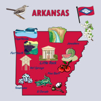 Tourist Attractions Map Of Arkansas State Usa Major Cities  Music Fleece Short | Artistshot