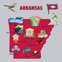 Tourist Attractions Map Of Arkansas State Usa Major Cities  Music Unisex Jogger | Artistshot