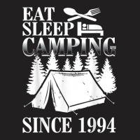 25th Birthday Eat Sleep Camping Camper T-shirt | Artistshot