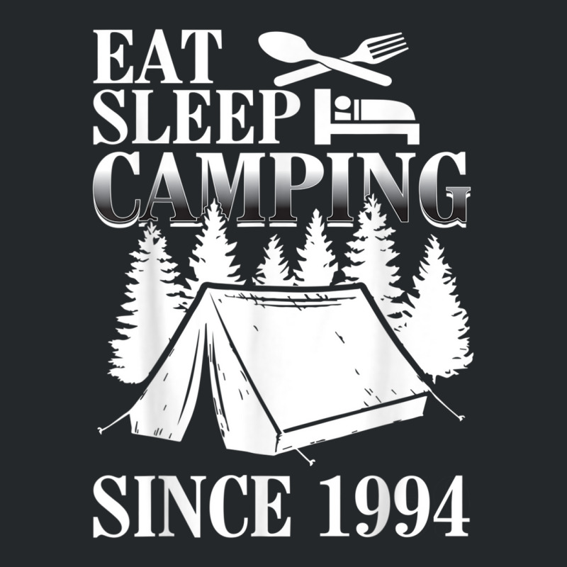 25th Birthday Eat Sleep Camping Camper Crewneck Sweatshirt by ALFREDMCGOWAN | Artistshot