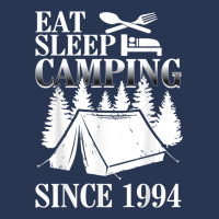 25th Birthday Eat Sleep Camping Camper Men Denim Jacket | Artistshot