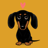 Black And Tan Dachshund With Heart  Cute Cartoon Wiener Dog T-shirt | Artistshot