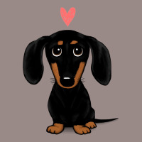 Black And Tan Dachshund With Heart  Cute Cartoon Wiener Dog Vintage T-shirt | Artistshot