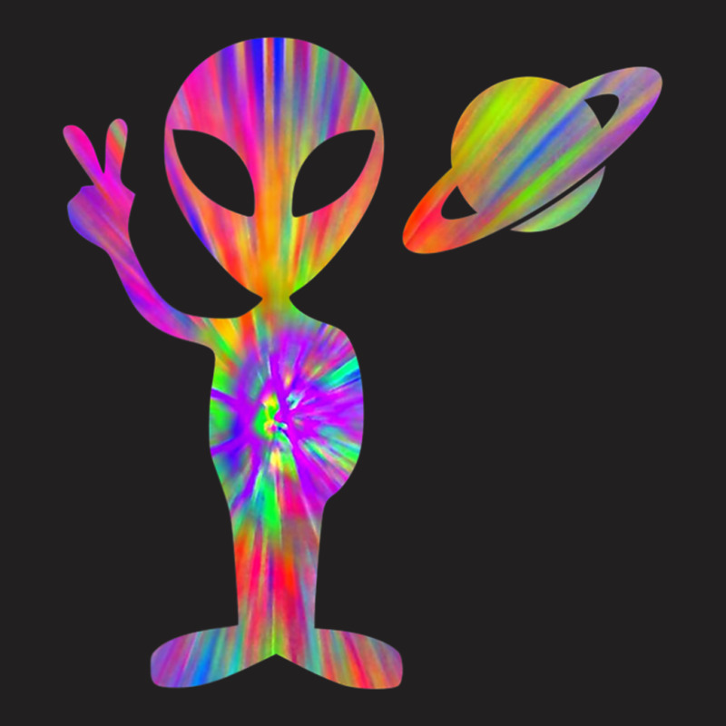 Alien Hippie Saturn Silhouette I Aliens Ufo Roswell Tie Dye T-Shirt by DanaMarieDeLosSantos | Artistshot