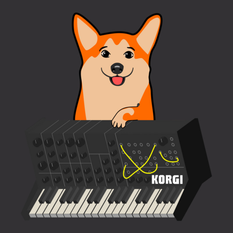 Funny Synthesizer Fan Korgi Corgi Dog Lover .png Vintage Hoodie | Artistshot