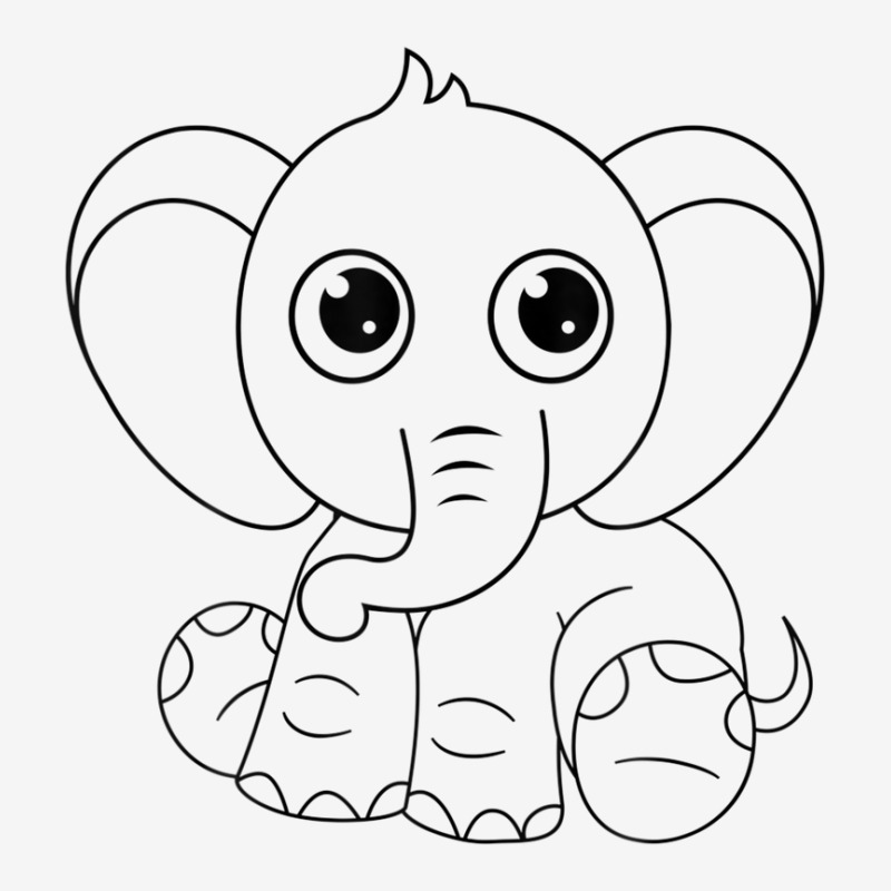 Cute Elephant Sitting Down Graphic Youth T-shirt | Artistshot