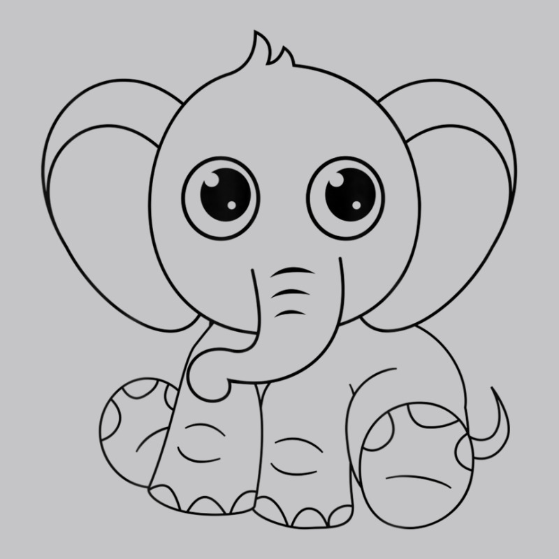 Cute Elephant Sitting Down Baby Bodysuit | Artistshot