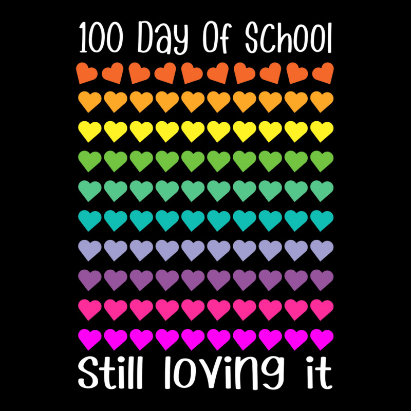 100 Day Of School Still Loving It Colorful Hearts Humor Long Sleeve Shirts | Artistshot