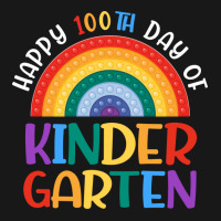 Happy 100th Day Of School Kindergarten Teacher Girls Rainbow 80s Flannel Shirt | Artistshot