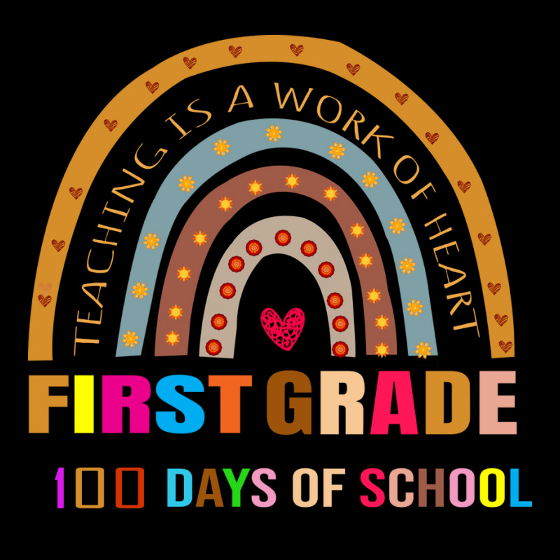 100 Days Of School First Grade Teacher Boho Rainbow Blue Unisex Jogger | Artistshot