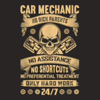 Mechanic Handyman Workshop Mechanical Engineer Car Vehicle T Shirt Ladies Fitted T-shirt | Artistshot