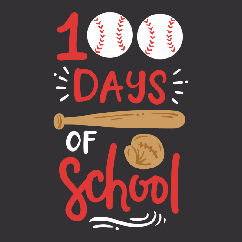 100 Days Of School Baseball Music Vintage Hoodie | Artistshot