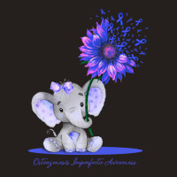 Hot Trend Osteogenesis Imperfecta Awareness Cute Elephant Sunflower Bl Tank Top | Artistshot