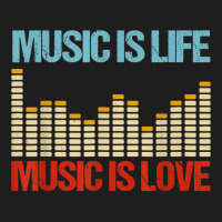 Music Is Life Music Is Love Equalizer Spectrum Analyzer T Shirt Classic T-shirt | Artistshot