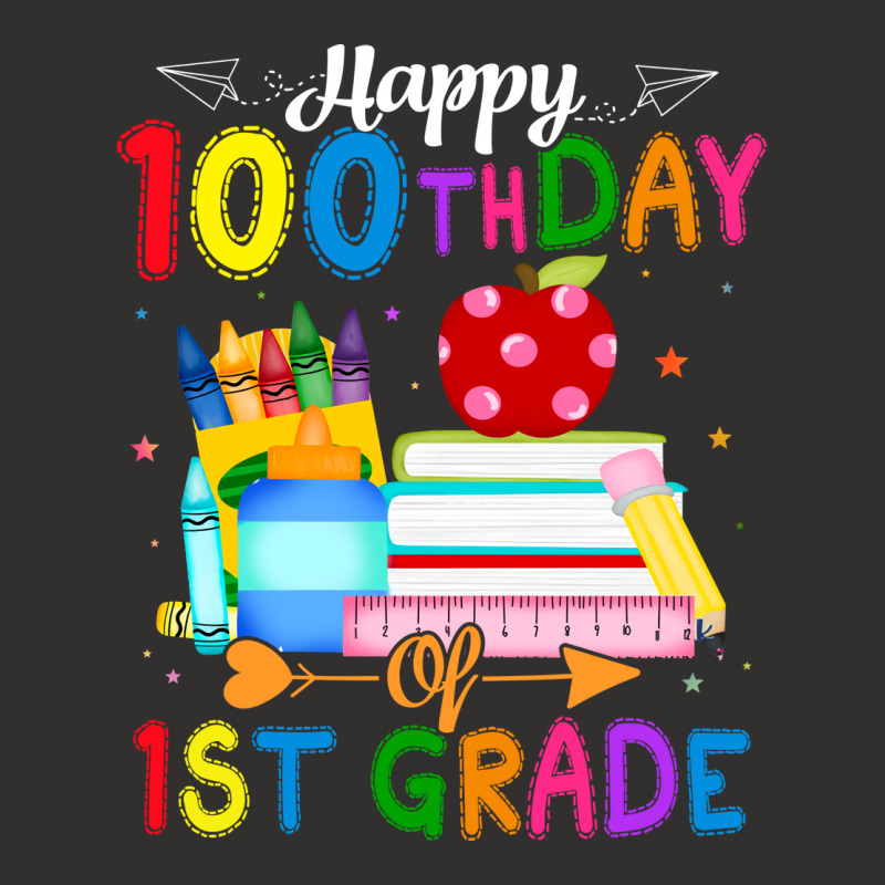 Happy 100th Day Of 1st Grade Teacher 100 Days Of School Boys Red Champion Hoodie | Artistshot