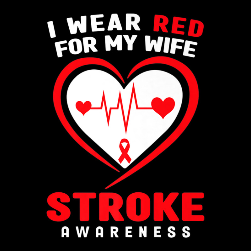 I Wear Red For My Wife Stroke Awareness Men's 3/4 Sleeve Pajama Set | Artistshot