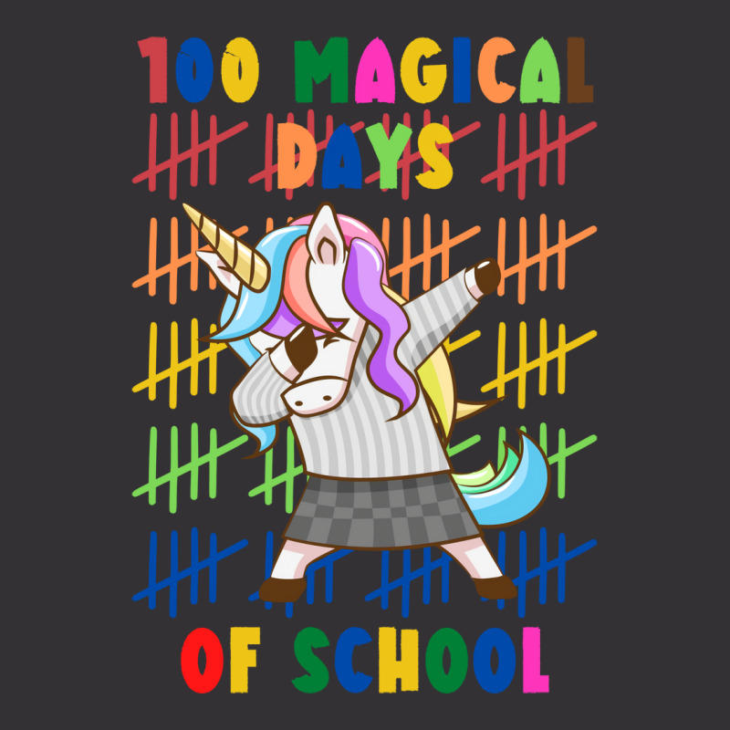 100 Magical Days Of School Unicorn Yellow Red Vintage Hoodie | Artistshot