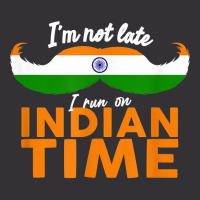 I'm Not Late I'm On Indian Time   Funny Proud India Flag T Shirt Vintage Hoodie | Artistshot