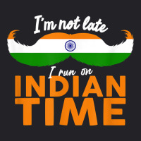 I'm Not Late I'm On Indian Time   Funny Proud India Flag T Shirt Youth Tee | Artistshot