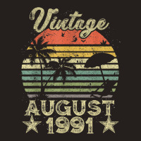 28th Birthday Gift Vintage 28 Years Old August 1991 S Tank Top | Artistshot