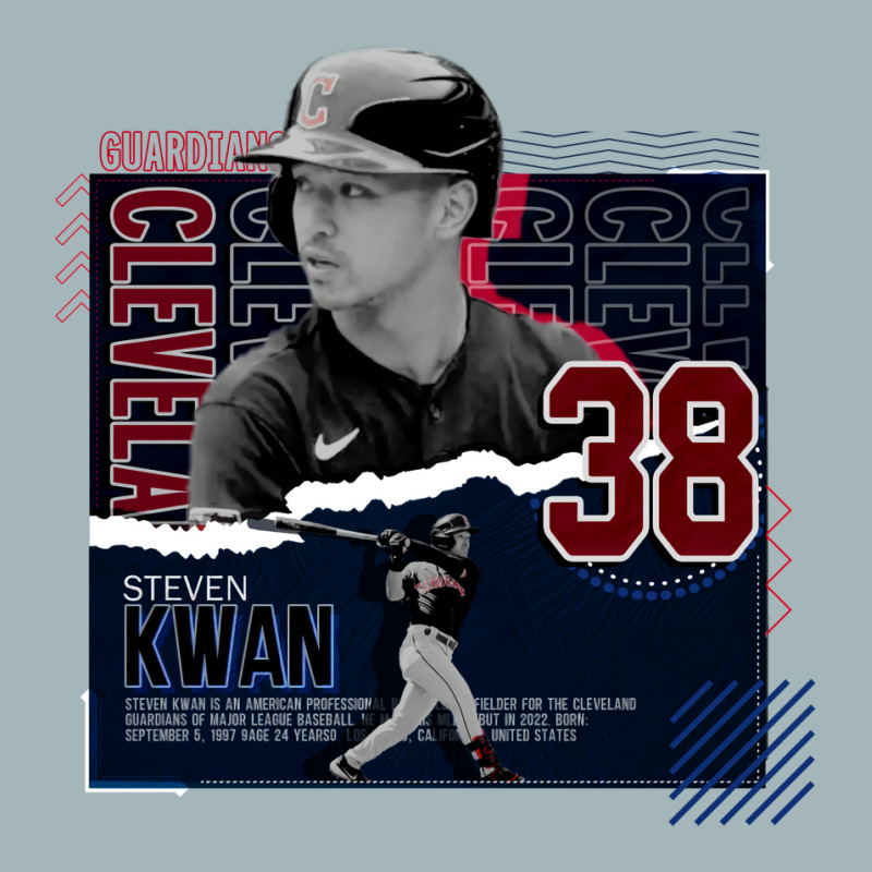 Steven Kwan Baseball Paper Poster Guardians Boy Unisex Sherpa-lined Denim Jacket | Artistshot