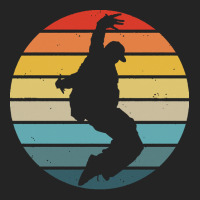 Hip Hop T  Shirt Break Dance Silhouette On A Distressed Retro Sunset D 3/4 Sleeve Shirt | Artistshot