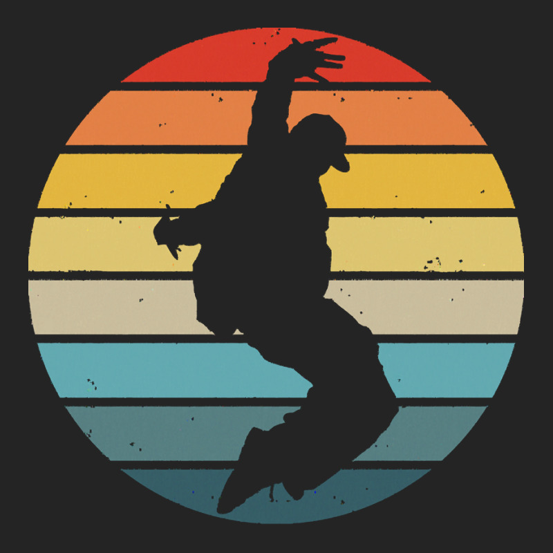 Hip Hop T  Shirt Break Dance Silhouette On A Distressed Retro Sunset D 3/4 Sleeve Shirt by blockmarta105 | Artistshot