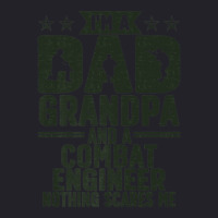 Mens I'm A Dad And Grandpa Combat Engineer Combat Engineering Premium Unisex Sherpa-lined Denim Jacket | Artistshot