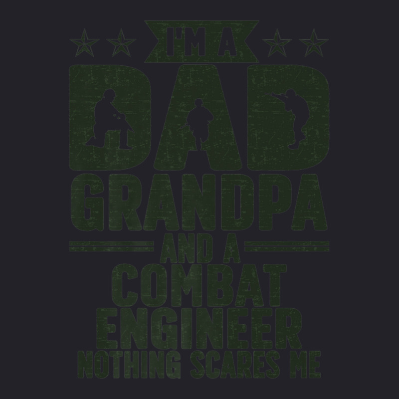 Mens I'm A Dad And Grandpa Combat Engineer Combat Engineering Premium Unisex Sherpa-Lined Denim Jacket by ChristopherCharlesWilliamson | Artistshot