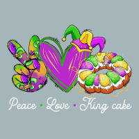 Peace Love King Cake Funny Mardi Gras Party Carnival Gift Unisex Sherpa-lined Denim Jacket | Artistshot