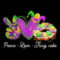 Peace Love King Cake Funny Mardi Gras Party Carnival Gift Men's 3/4 Sleeve Pajama Set | Artistshot