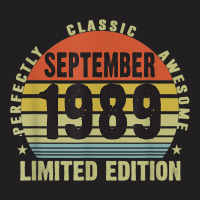 30th Birthday Limited Edition September 1989 T-shirt | Artistshot