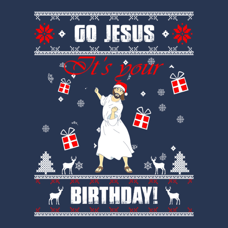 Go Jesus Its Your Birthday Ugly Christmas Sweater Green Men Denim Jacket | Artistshot