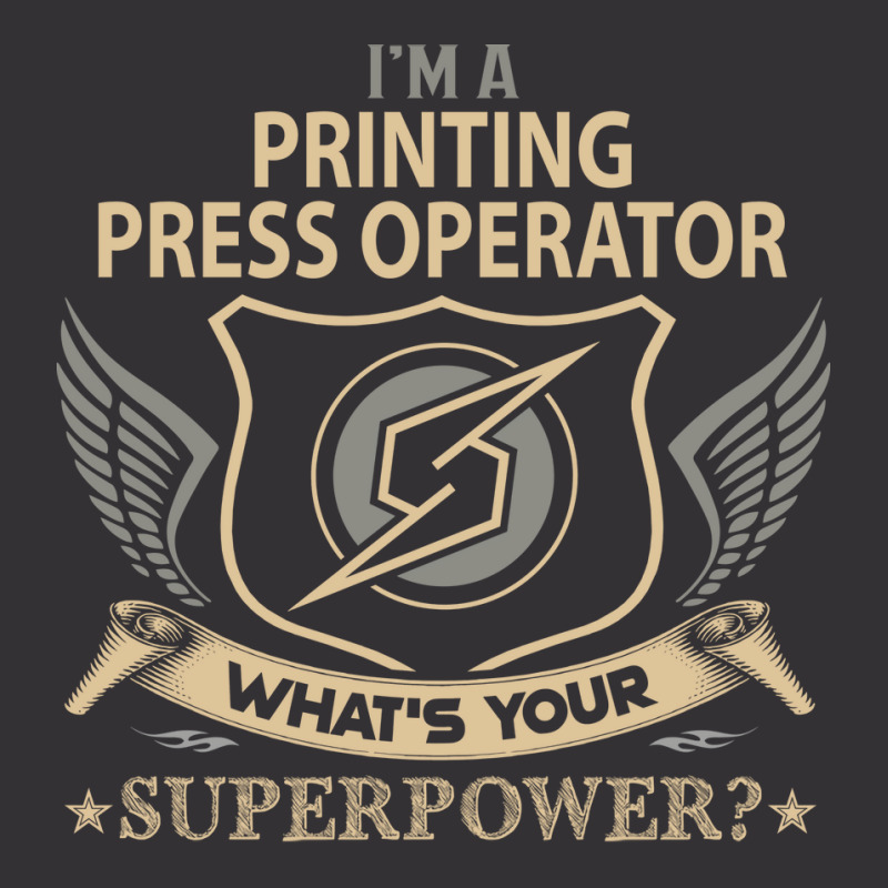 Printing Press Operator Superpower Vintage Hoodie And Short Set by caplisigoshar | Artistshot