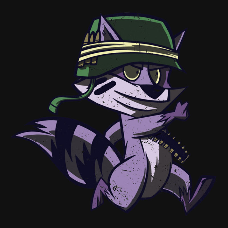 Funny Army Racoon Running Military 1 Ornament By Miltonlane - Artistshot