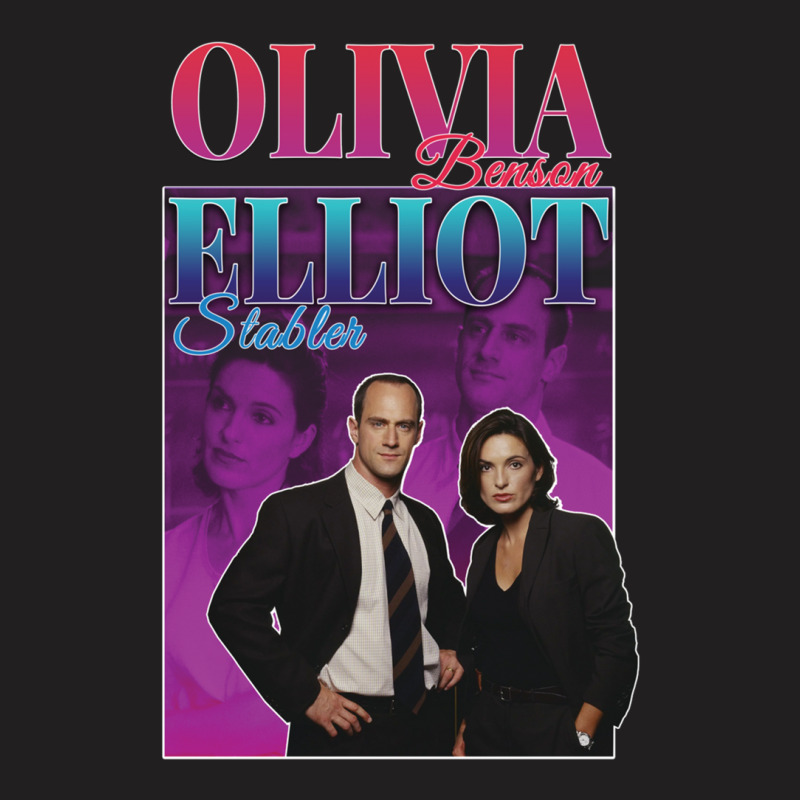 Olivia Benson & Elliot Stabler 90s Inspired Vintage Homage Condensed T-shirt | Artistshot