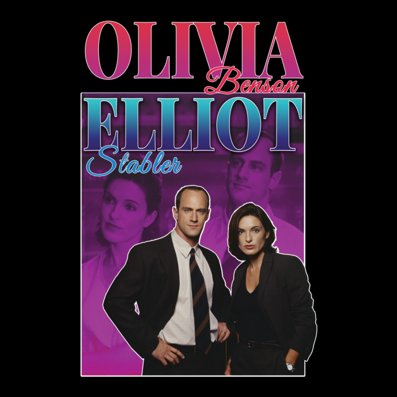 Olivia Benson & Elliot Stabler 90s Inspired Vintage Homage Condensed Long Sleeve Shirts | Artistshot